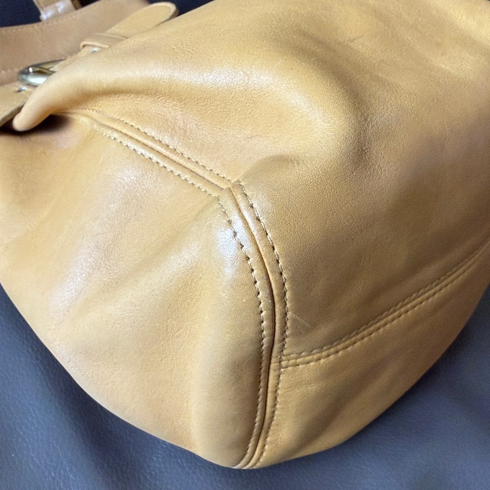 Vintage Coach SoHo Belted Pouch Bag Style # 4156 Yellow - Picture 11 of 16